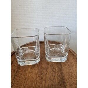 Set Of 2 Millennium Crown Royal 2000 Whiskey Glass Vintage Y2K Collectible